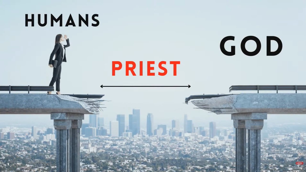 Religious artwork illustrating the need for a priest